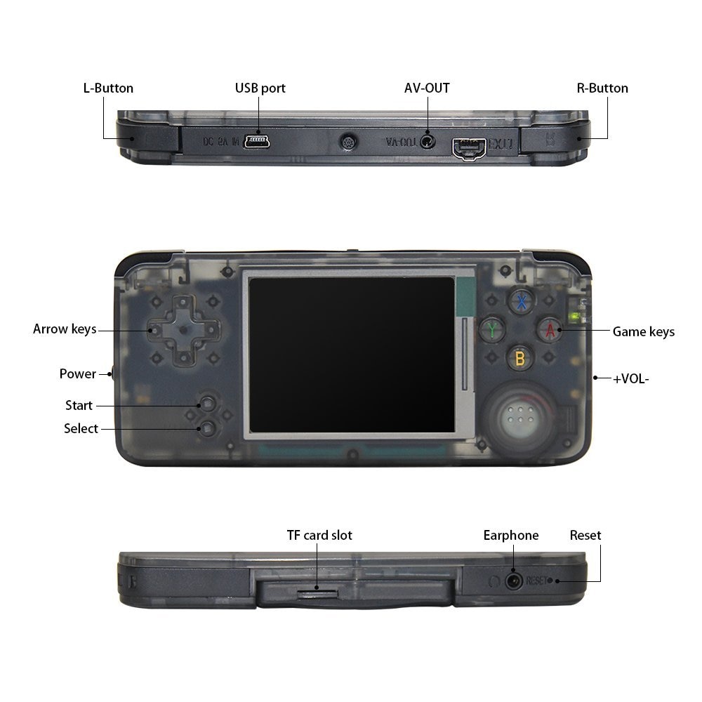 Built-in 3000 Games Retro Handheld Game Console 16GB 