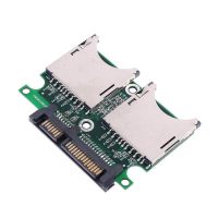 2Port Dual SD SDHC MMC RAID to SATA Adapter Storage Converter with Enclosure