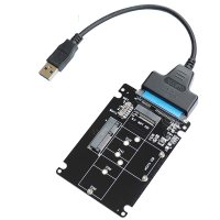 mSATA M key M.2 NGFF SSD to SATA Adapter Card + USB Converter (optional)