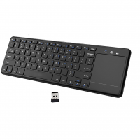 2.4GHz Wireless mini Slim Keyboard with TouchPad Mouse R Shape Angle Keycaps