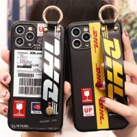 DHL 50th Anniversary Design TPU Soft Case with Wrist Band For iPhone 11 X 8 7 6