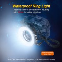 Underwater Camera Ring Speed Light Flash 40m 67mm Interface 3 Colors Light Lamps