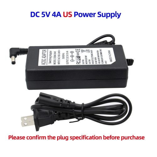 DC 5V 4A Power Supply Adapter 5.5x2.5 Connector for Raspberry Pi X820/X825/X828