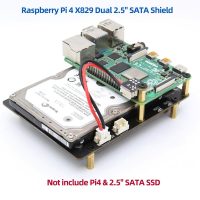Dual 2.5" SATA HDD/SSD Storage Expansion Board with USB 3.1 for Raspberry Pi