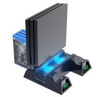 Dual Controller Charger Console Vertical Cooling Stand Charging Station for PS4