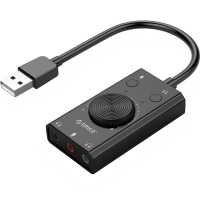 External USB Sound Card Stereo Mic Speaker 3.5mm Headset Audio Jack Adapter