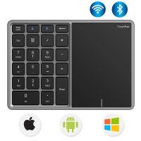 Bluetooth 2.4G Wireless Numeric Keyboard With Touchpad For Android Windows iOS Laptop Tablet